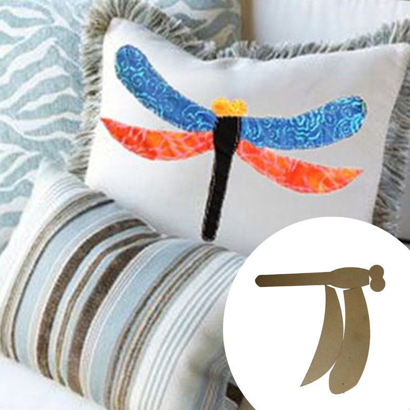 Embroidery Craft - トンボキルティングテンプレート DIYクラフトに適した透明な縫製パターン、ブランケット、枕カバー、衣類、キルティングの必需品用の耐久性のある刺繍縫製ツール、複合縫製耐久性のあるテンプレート、縫製テンプレート