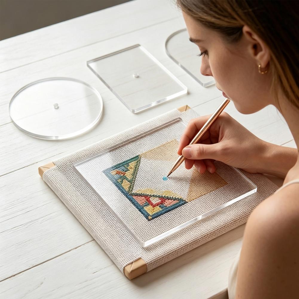 5個入り刺繍用アクリルテンプレートセット（丸型/正方形/長方 - Embroidery Craft のレビューと価格