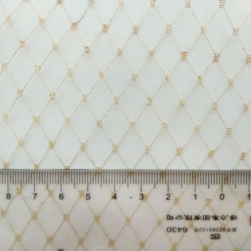 ダイヤモンド格子柄ブラックネット生地マスカレードベール 透明 - Crystal Mesh Fabric のレビューと価格
