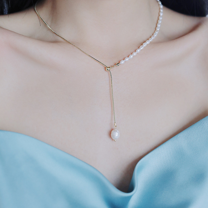 100% 天然淡水パール 14 K ゴールド充填トレンディな - Pearl Trim Chain のレビューと価格