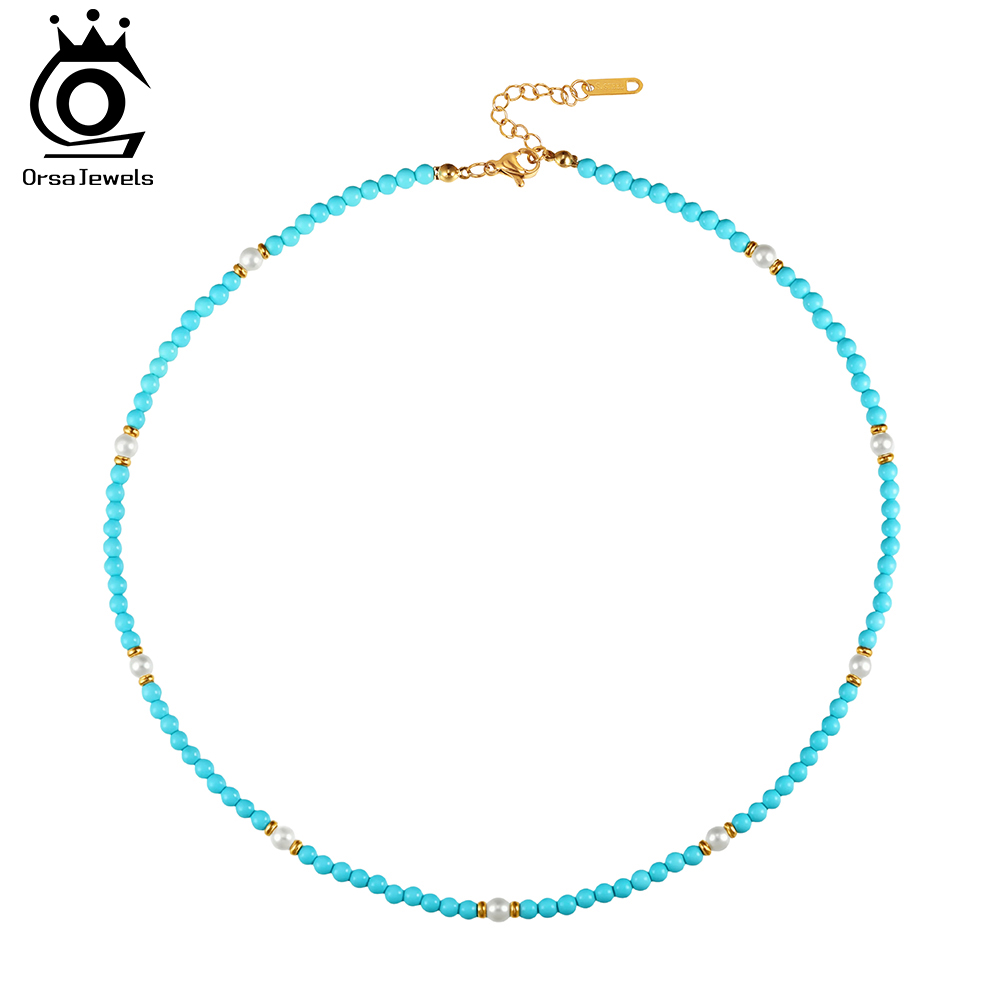 ORSA JEWELS ボヘミアン 18K ファッションネッ - Pearl Trim Chain のレビューと価格