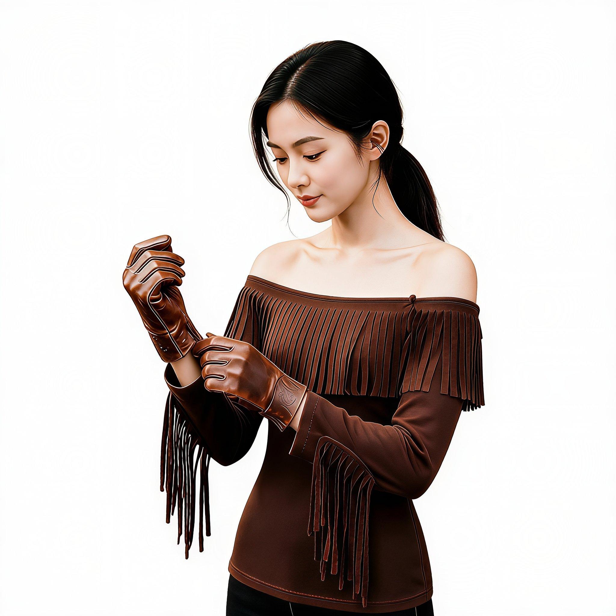 女性用、ウエスタン風のカウガールドレス。オフショルダー、タッ - Tassel Fringe Trim のレビューと価格